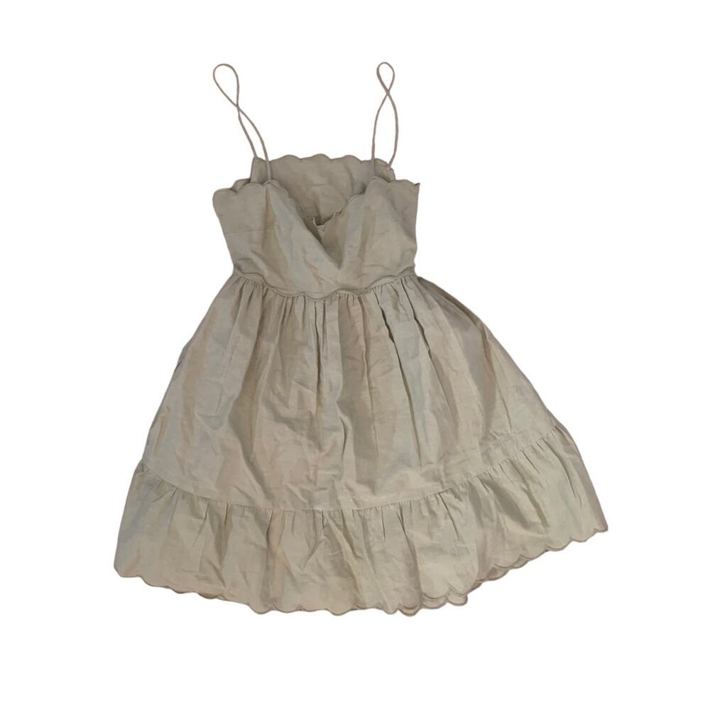 ASOS sage green scalloped edge dress size 2 new with tags cut out